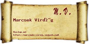Marcsek Virág névjegykártya