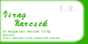 virag marcsek business card